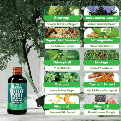 LEORA Organic 10 in 1 Soursop Extract Drops