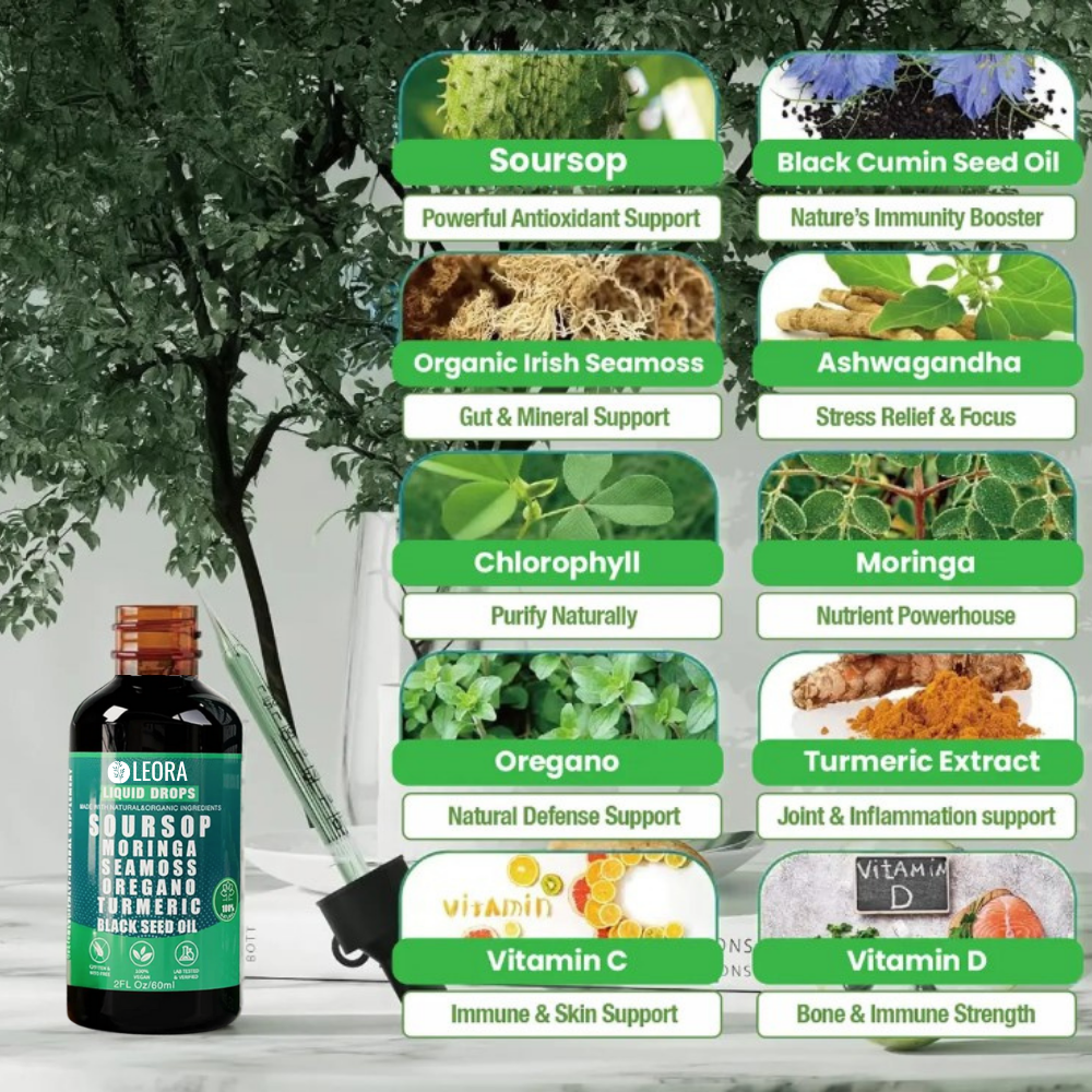 LEORA Organic 10 in 1 Soursop Extract Drops