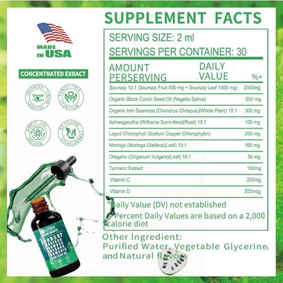 LEORA Organic 10 in 1 Soursop Extract Drops